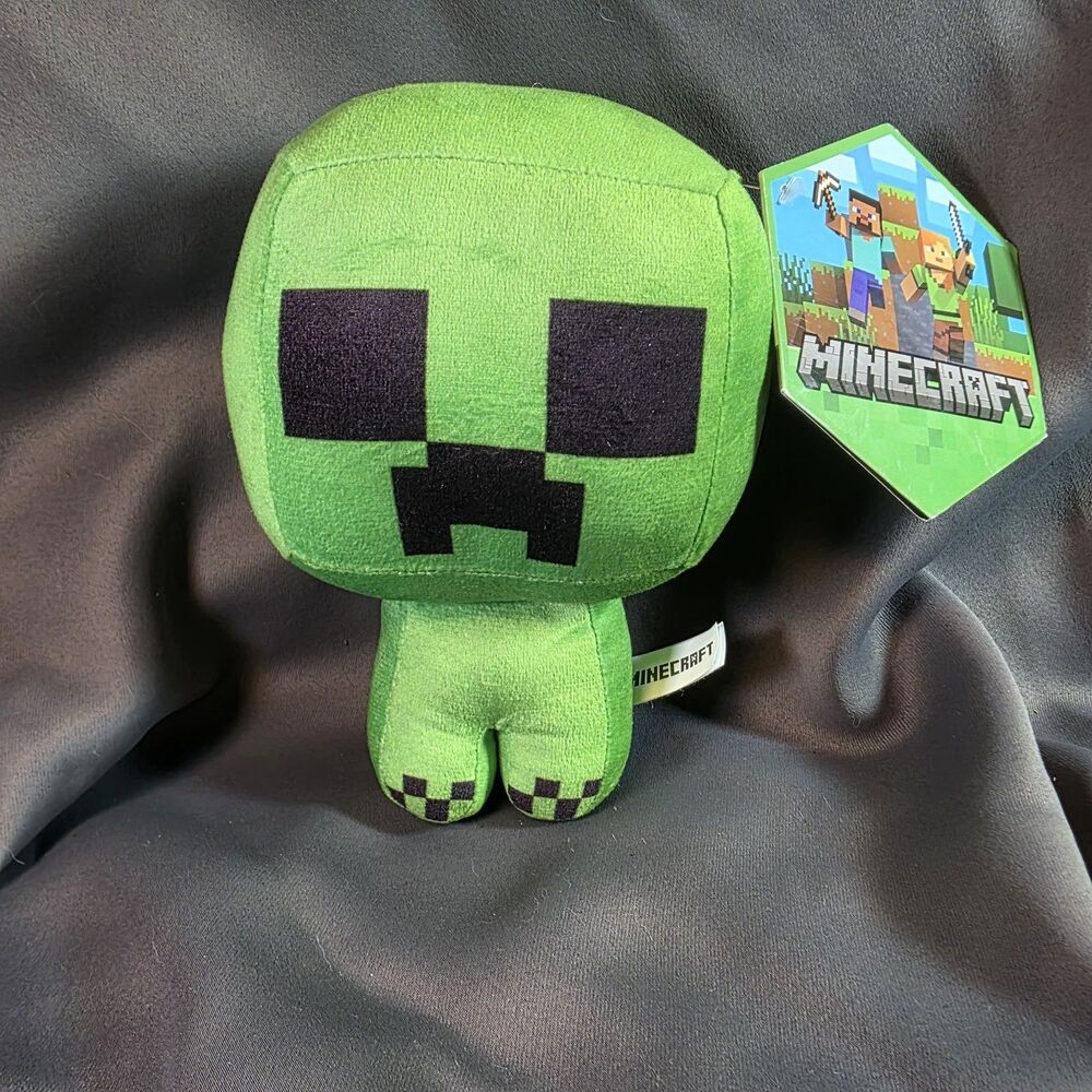 Minecraft Green Creeper Toy Factory Stuffed 7" Chibi Plush Animal With Tags